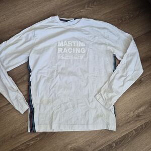 Porsche Design White Martini Racing Long-Sleeve Tee Large